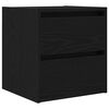 vidaXL Table de chevet murale ch&ecirc;ne noir 38x34x40 cm