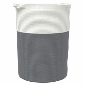 vidaXL Panier de rangement gris et blanc &Oslash;49x65 cm coton