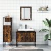 vidaXL Ensemble d'armoires de salle de bain 3 pcs ch&ecirc;ne fum&eacute;