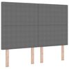 vidaXL Lit &agrave; ressort LED Gris clair et blanc 160 x 200 cm