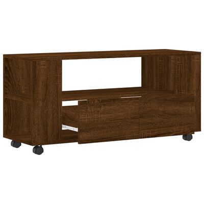 vidaXL Meuble TV chêne marron 102x34,5x43 cm bois d'ingénierie