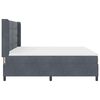 vidaXL Lit &agrave; ressorts avec matelas Gris fonc&eacute; 200 x 200 cm Velours