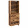 vidaXL Haut Armoire Bois Ancien 69,5 x 32,5 x 180 cm Bois d'ing&eacute;nierie
