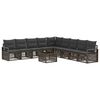vidaXL Ensemble de canap&eacute; de jardin 10 pc Gris polyrotin