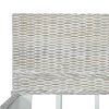 vidaXL Cadre de lit sans matelas Gris Rotin naturel 140x200 cm