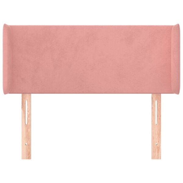 vidaXL T&ecirc;te de lit avec oreilles Rose 93x16x78/88 cm Velours