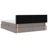 vidaXL Lit de Rangement Taupe 200 x 200 cm Cuir synth&eacute;tique