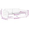 vidaXL Lit de repos sans matelas gris clair 100x200 cm velours