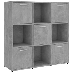 vidaXL Biblioth&egrave;que Gris b&eacute;ton 90x30x90 cm Bois d&rsquo;ing&eacute;nierie