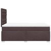 vidaXL Sommier &agrave; lattes de lit et matelas marron fonc&eacute; 120x190cm tissu
