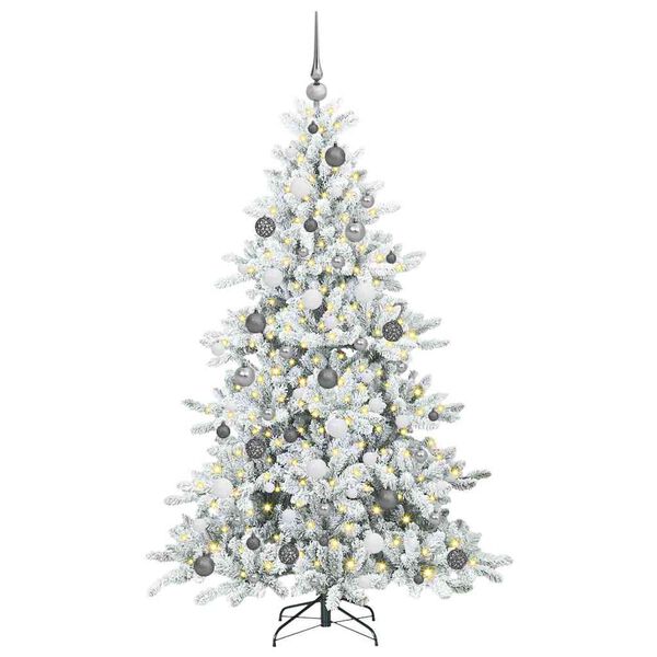 vidaXL Sapin de No&euml;l Artificiel &agrave; Branches Articul&eacute;es Blanc 180 cm
