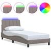 vidaXL Cadre de lit sans matelas Hanko taupe 90x200 cm tissu