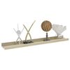 vidaXL &Eacute;tag&egrave;res murales 2 pcs blanc et ch&ecirc;ne sonoma 60x9x3 cm