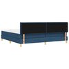 vidaXL Lit &agrave; ressorts avec matelas Bleu 200 x 200 cm tissu
