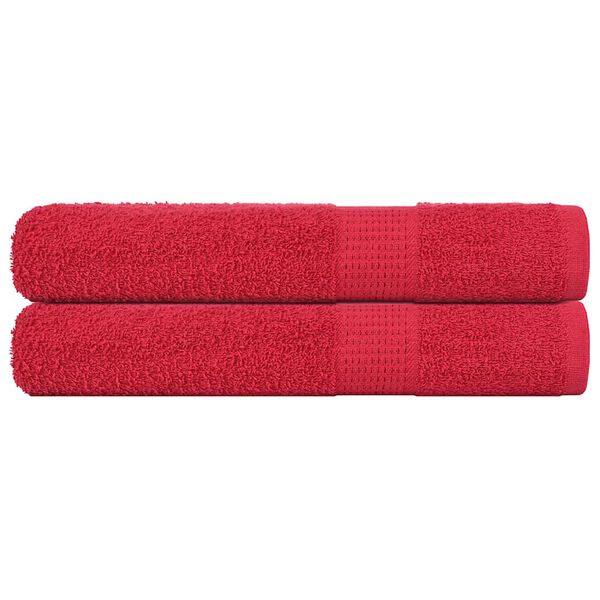 vidaXL Serviettes FROGN 2 pcs rouge 100x200 cm 360 g/m²