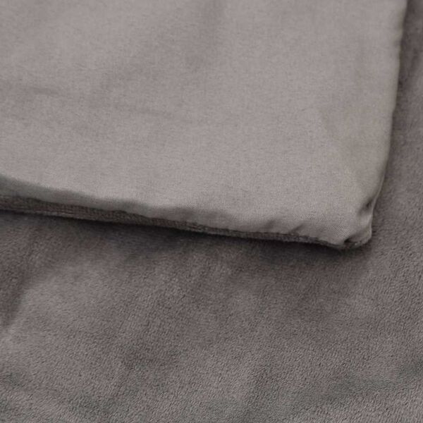 vidaXL Couverture lest&eacute;e avec housse Gris 120x180 cm 5 kg Tissu