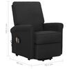 vidaXL Fauteuil de massage Noir Tissu