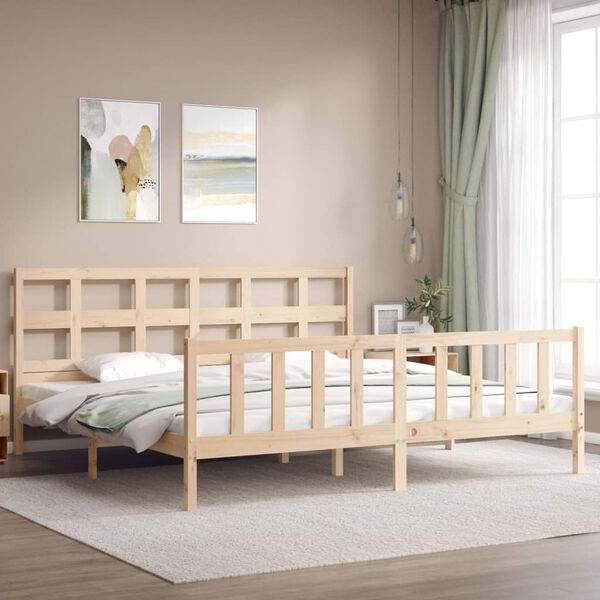 vidaXL Cadre de lit sans matelas 200x200 cm bois massif de pin