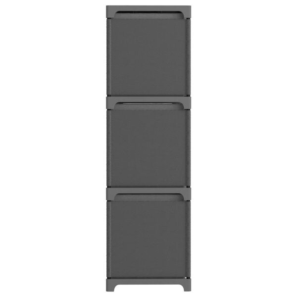 vidaXL &Eacute;tag&egrave;re &agrave; 9 cubes avec bo&icirc;tes Gris 103x30x107,5 cm Tissu