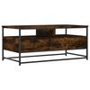 vidaXL Table basse ch&ecirc;ne fum&eacute; 100x51x45 cm bois d'ing&eacute;nierie