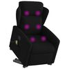 vidaXL Fauteuil de massage inclinable Noir Tissu