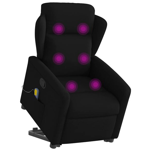 vidaXL Fauteuil de massage inclinable Noir Tissu