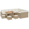 vidaXL Ensemble de canap&eacute; de jardin avec coussin 13 pcs Beige et cr&egrave;me