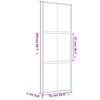 vidaXL Porte coulissante doré 76x205 cm verre ESG clair et aluminium