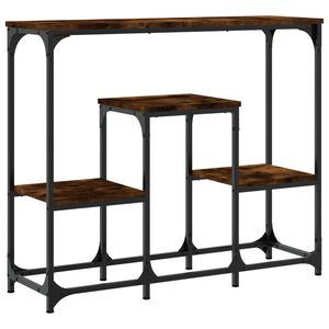 vidaXL Table console ch&ecirc;ne fum&eacute; 89,5x28x76 cm bois d'ing&eacute;nierie