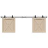 vidaXL Kit de porte d'armoire coulissante 152 cm acier au carbone