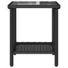 vidaXL Canap&eacute; de jardin 2 pcs Noir et turquoise Poly rotin
