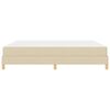 vidaXL Lit &agrave; ressorts avec matelas Cr&egrave;me 180 x 200 cm tissu