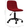 vidaXL Chaises &agrave; manger pivotantes lot de 4 Rouge bordeaux Velours