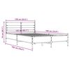 vidaXL Cadre de lit sans matelas ch&ecirc;ne marron 135x190 cm