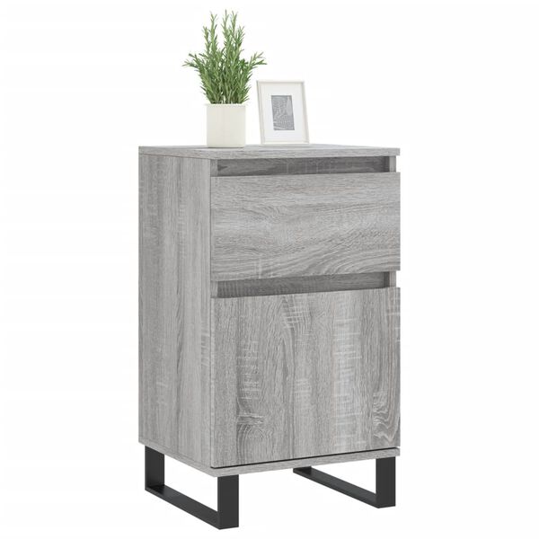 vidaXL Buffets 2 pcs sonoma gris 40x35x70 cm bois d'ing&eacute;nierie