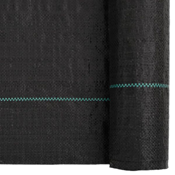vidaXL Membrane anti-mauvaises herbes noir 4x5 m PP