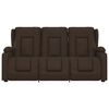 vidaXL Fauteuil inclinable porte-gobelets 3 places marron similicuir