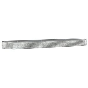 vidaXL Lit sur&eacute;lev&eacute; de jardin Acier galvanis&eacute; Argent&eacute;