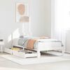 vidaXL Cadre de lit avec tiroirs sans matelas blanc 100x200 cm