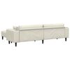 vidaXL Canap&eacute; avec coussin 3 pcs Cr&egrave;me Velours