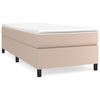 vidaXL Sommier &agrave; lattes de lit avec matelas Cappuccino 100x200 cm