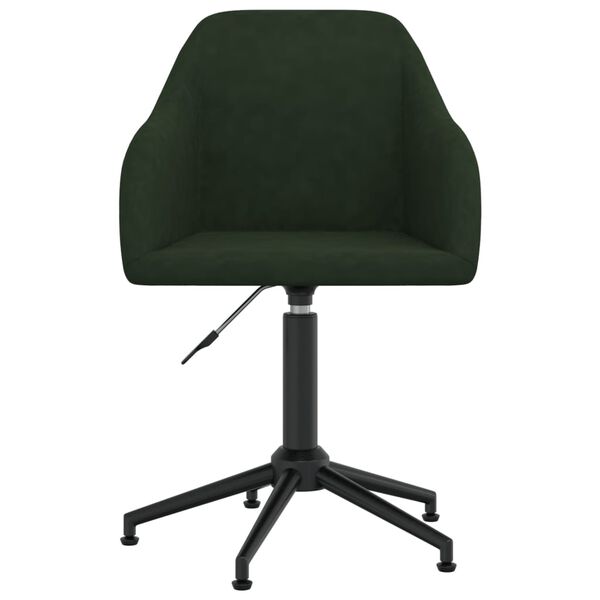 vidaXL Chaises pivotantes &agrave; manger lot de 4 vert fonc&eacute; velours