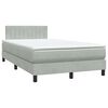 vidaXL Sommier &agrave; lattes de lit et matelas gris clair 120x220cm velours