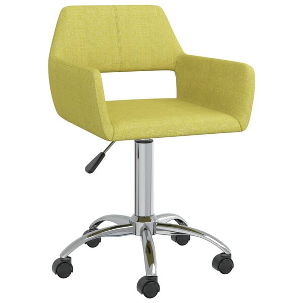 vidaXL Chaises pivotantes &agrave; manger lot de 4 vert tissu