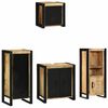 vidaXL Ensemble de mobilier de salle de bain avec &eacute;tag&egrave;re 4 pcs