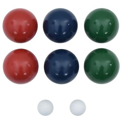 vidaXL Ensemble de boules Bocce 8 pcs sac de transport bois pin massif