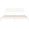 vidaXL Cadre de lit sans matelas blanc 200x200 cm bois massif de pin