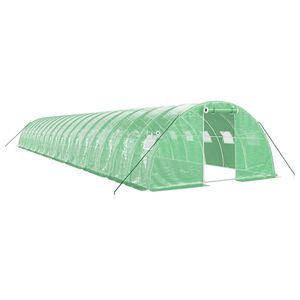 vidaXL Serre avec cadre en acier vert 72 m&sup2; 18x4x2 m