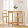VidaXL Tabourets de bar 2 pcs naturel bois massif d'h&eacute;v&eacute;a