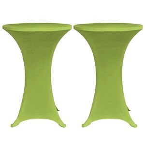 vidaXL Housse de table extensible 2 pcs 60 cm Verte